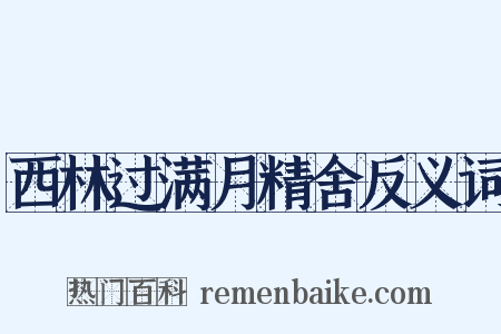 西林过满月精舍反义词是什么意思的图片